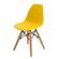 2 Kit 6 Cadeiras Eiffel DKR Infantil Rivatti 31 cm -Largura- Assento em PP Amarelo e Base em Madeira